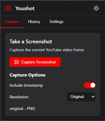 YouShot Basic Interface